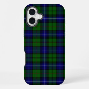 Urquhart tartan blue green plaid iPhone 16 plus case