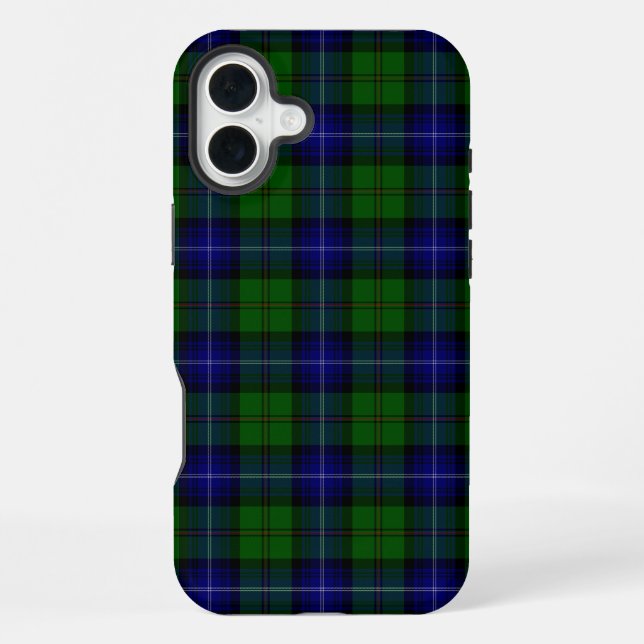 Urquhart tartan blue green plaid iPhone case (Back)