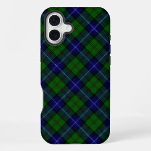 Urquhart tartan blue green plaid iPhone 16 plus case