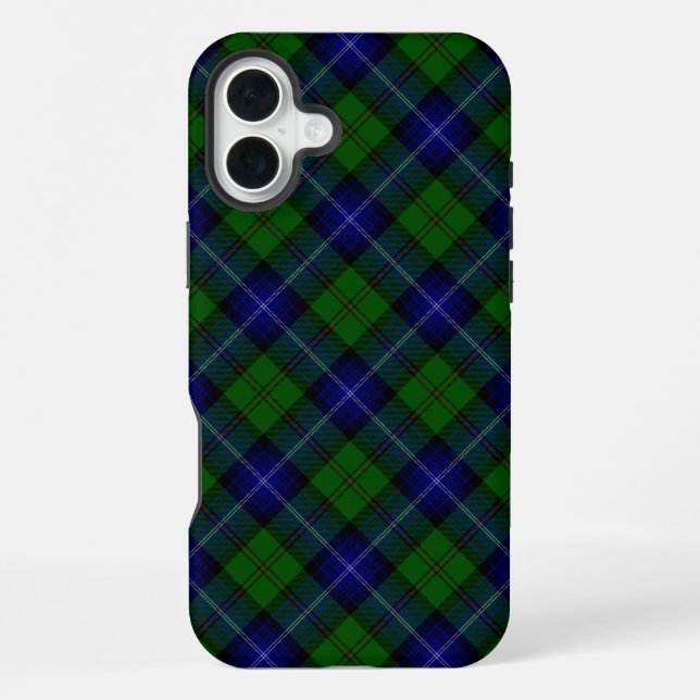 Urquhart tartan blue green plaid iPhone case (Back)