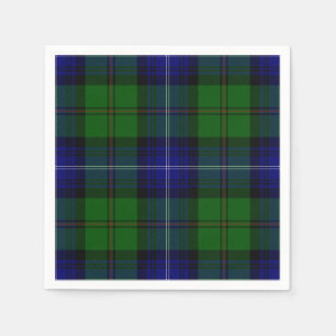 Urquhart tartan blue green plaid napkin