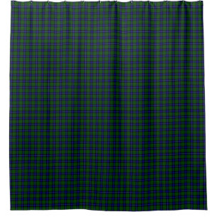 Urquhart tartan blue green plaid shower curtain