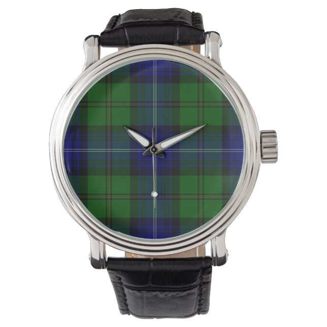 Urquhart tartan blue green plaid watch (Front)