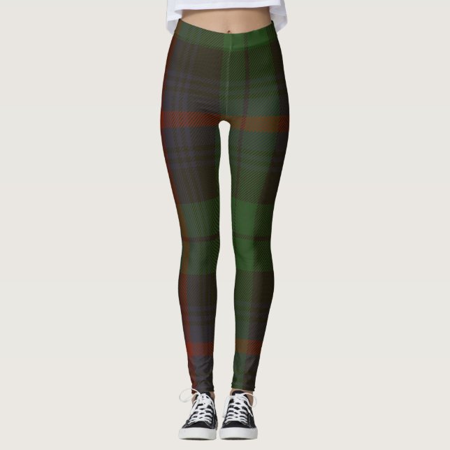 Urquhart Tartan Clan Plaid Leggings (Front)