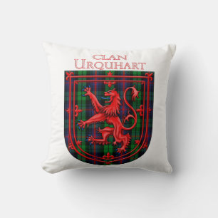 Urquhart Tartan Scottish Plaid Lion Rampant Cushion