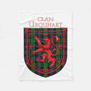 Urquhart Tartan Scottish Plaid Lion Rampant Fleece Blanket