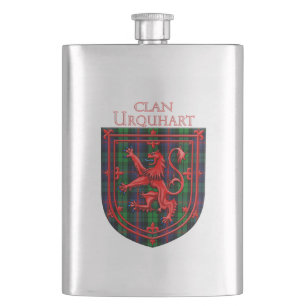 Urquhart Tartan Scottish Plaid Lion Rampant Hip Flask