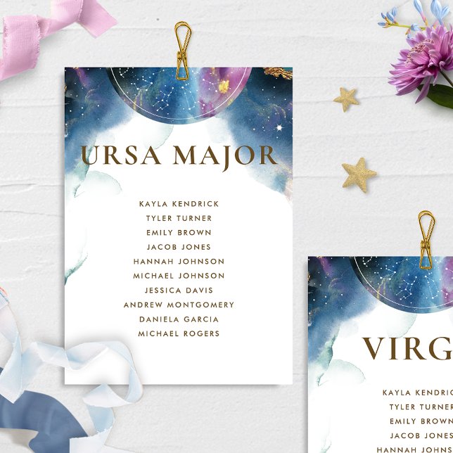 Ursa Major, Seating Plan Card w/ Guest Names (Creator Uploaded)