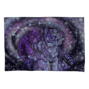 Ursa Minor and Major Star Bears Pillowcase