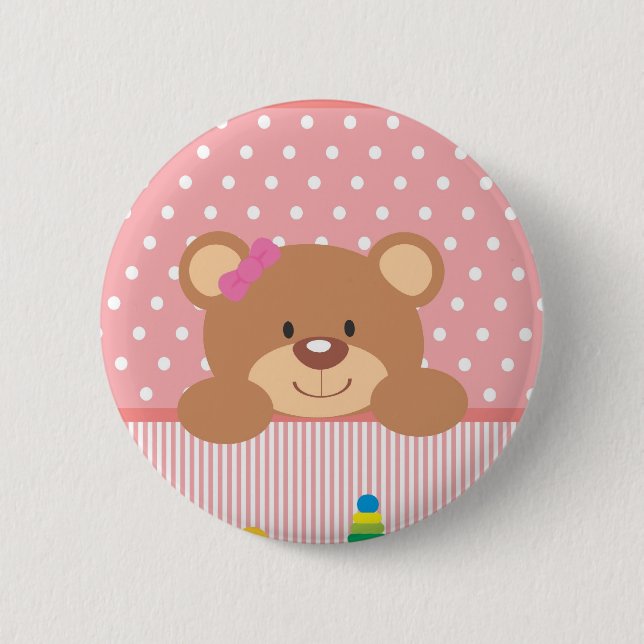 ursorosa.jpg 6 cm round badge (Front)