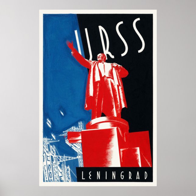URSS Leningrad USSR Vintage Poster 1932 (Front)