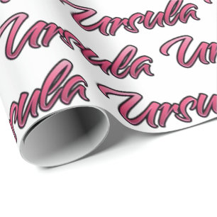 Ursula faded pink personalized gift paper