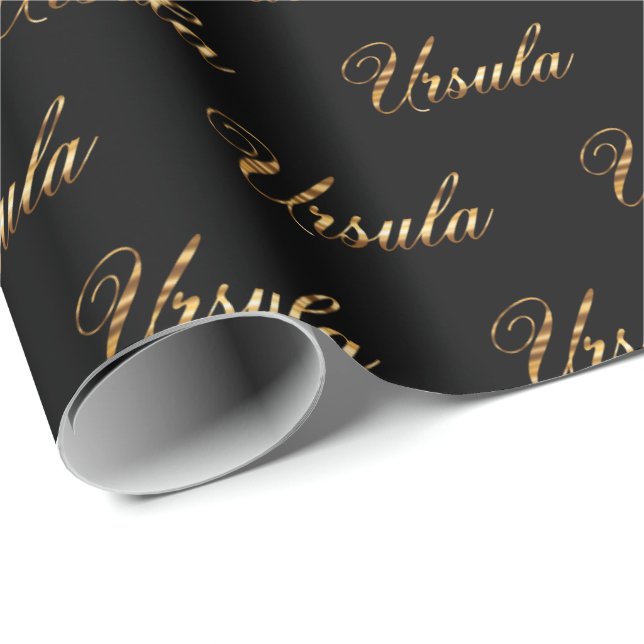 Ursula gold design lettering gift paper (Roll Corner)