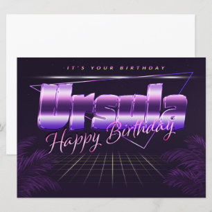 Ursula Name First name pura retro card Birthday