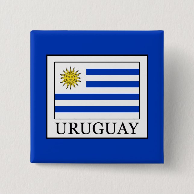 Uruguay 15 Cm Square Badge (Front)
