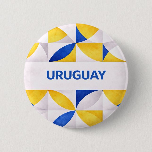 Uruguay 6 Cm Round Badge (Front)