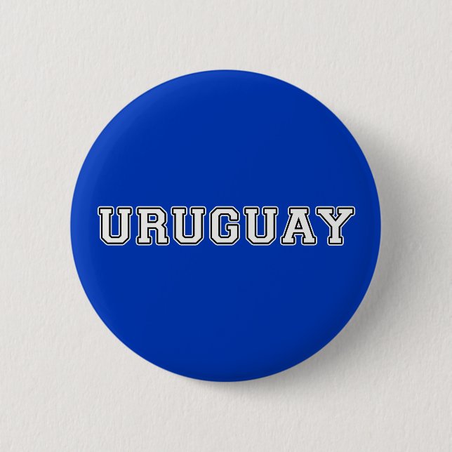 Uruguay 6 Cm Round Badge (Front)