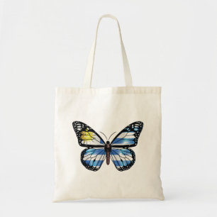 Uruguay butterfly monarch flag Tri-Blend shirt Tote Bag