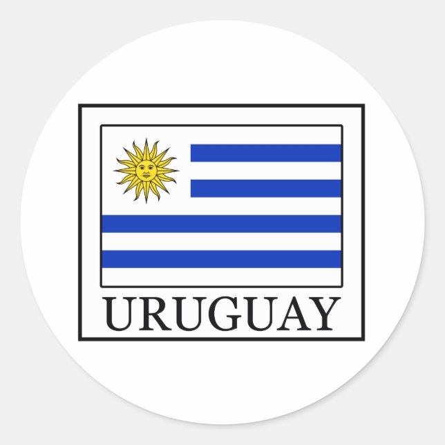 Uruguay Classic Round Sticker (Front)