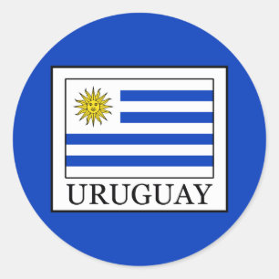 Uruguay Classic Round Sticker