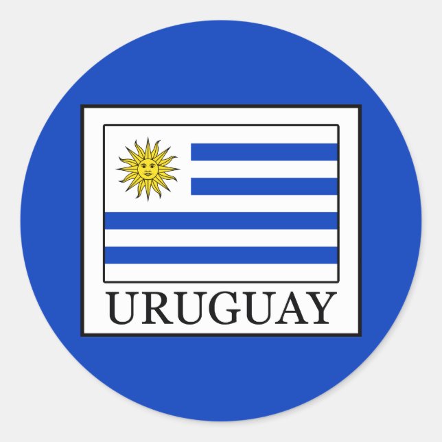 Uruguay Classic Round Sticker (Front)