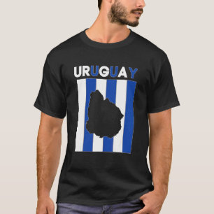 Uruguay Country Borders T-Shirt