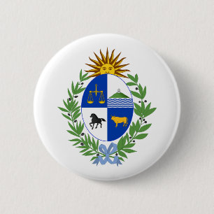 Uruguay country coat arms symbol emblem flag 6 cm round badge