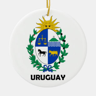 URUGUAY - emblem / flag / coat of arms / symbol Ceramic Tree Decoration
