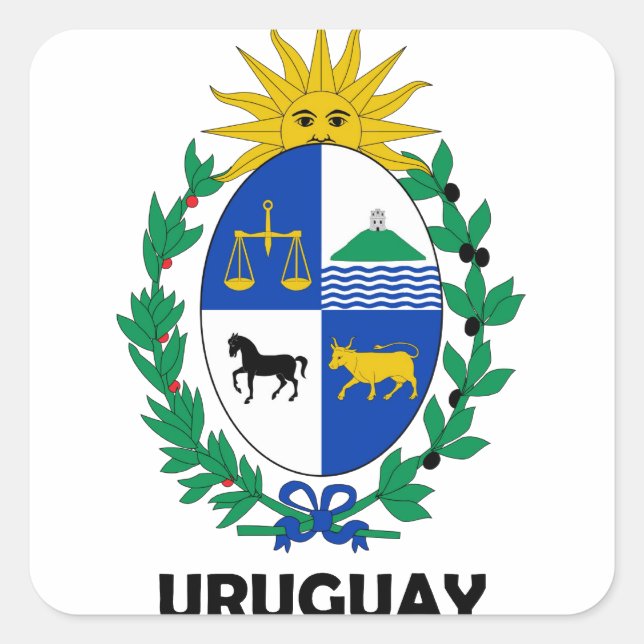 URUGUAY - emblem / flag / coat of arms / symbol Square Sticker (Front)