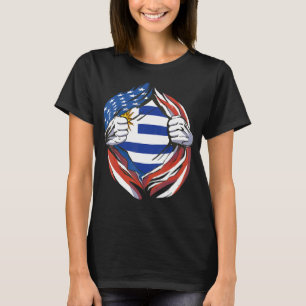 Uruguay Flag American Proud of My Uruguayan Herita T-Shirt
