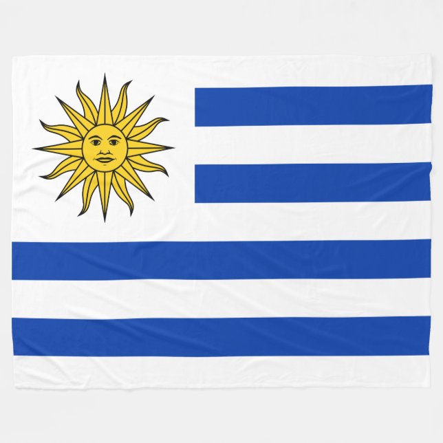 Uruguay flag Banda Oriental Fleece Blanket (Front (Horizontal))
