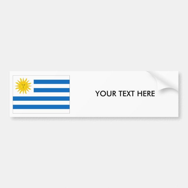 URUGUAY FLAG Bumper Sticker (Front)