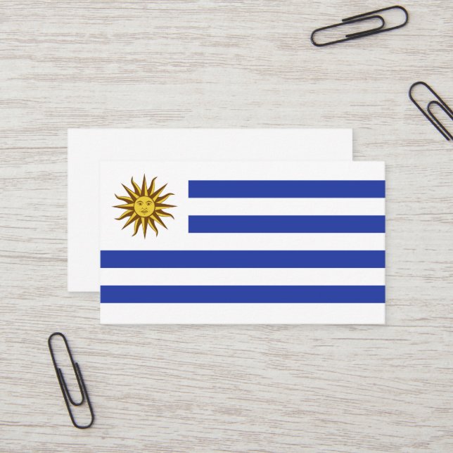 Uruguay flag business card (Front/Back In Situ)