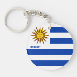 Uruguay Flag Charming Patriotic Key Ring