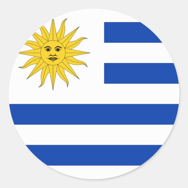 Uruguay Flag Classic Round Sticker (Front)