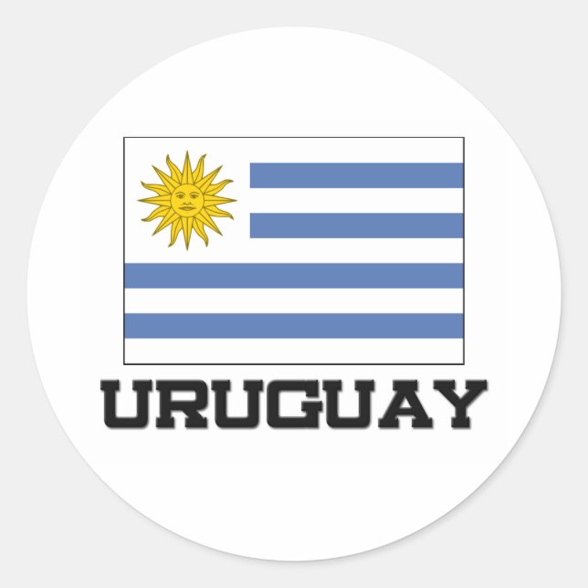 Uruguay Flag Classic Round Sticker (Front)