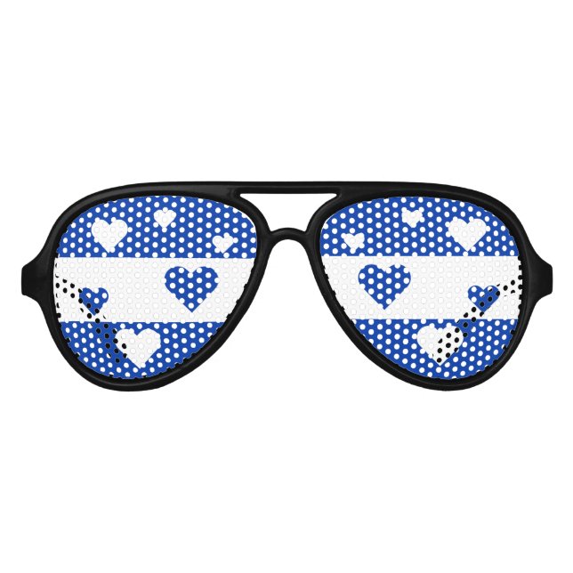 Uruguay Flag Fun Patriotic Aviator Sunglasses (Front)