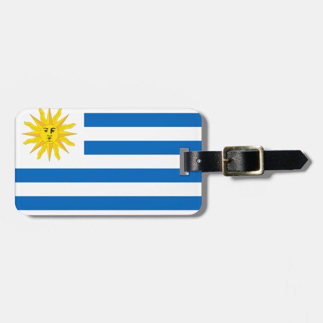 Uruguay flag luggage tag (Front Horizontal)