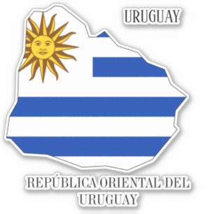 Uruguay Flag Map