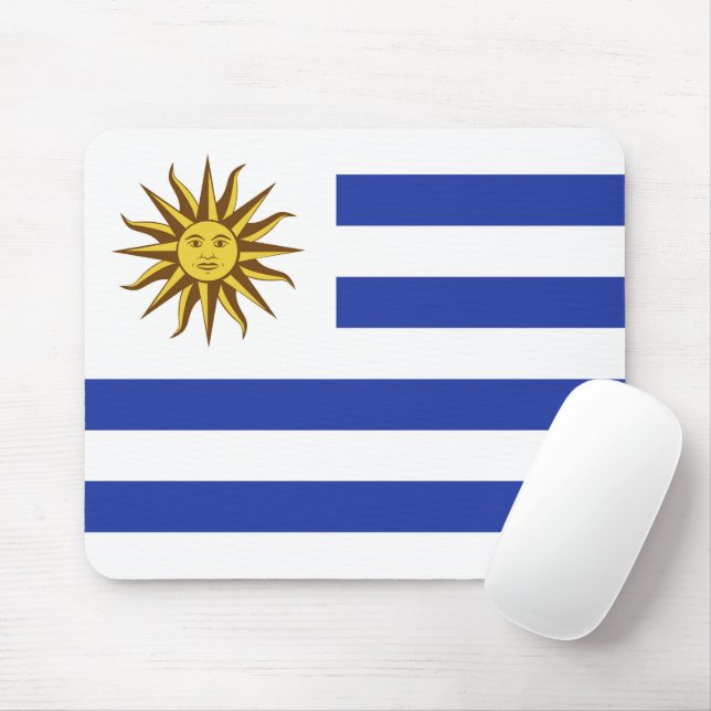 Uruguay flag mouse mat (With Mouse)