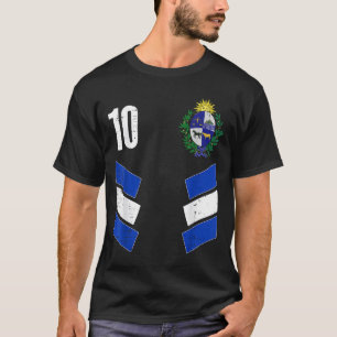 Uruguay Flag Number 10 Soccer Fan Men Women Kids B T-Shirt