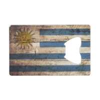 Uruguay Flag on Old Wood Grain