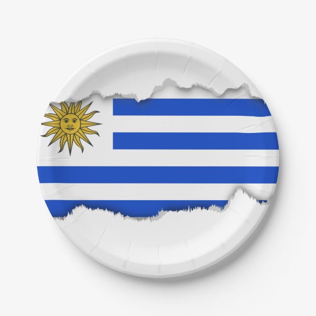 Uruguay Flag Paper Plate (Front)
