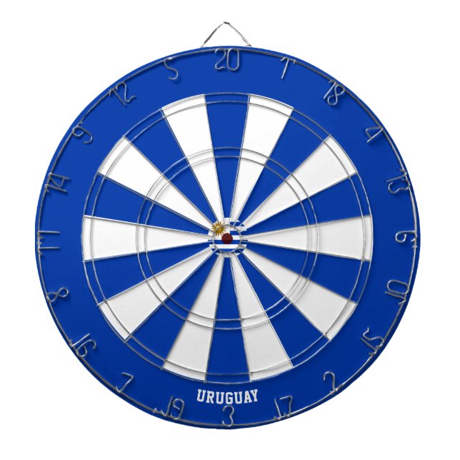 Uruguay Flag Patriot's Bullseye Dartboard (Front)
