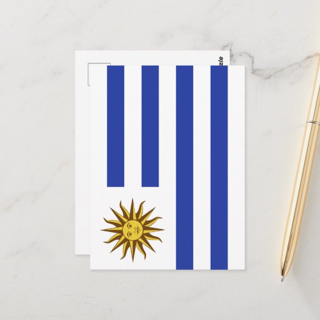 Uruguay flag postcard (Front/Back In Situ)