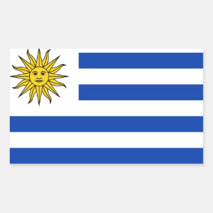 Uruguay flag rectangular sticker