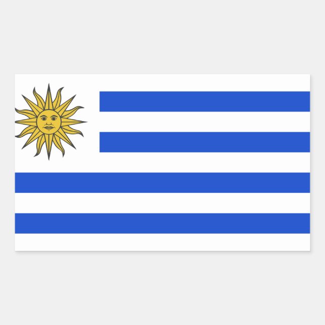 Uruguay Flag Rectangular Sticker (Front)