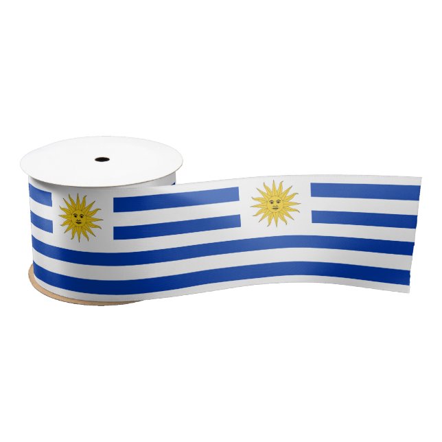 Uruguay Flag ribbon, Uruguay patriots /sports Satin Ribbon (Spool)