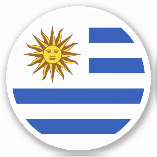 Uruguay Flag Round Sticker (Front)