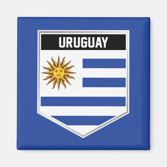 Uruguay Flag Shield Magnet (Front)